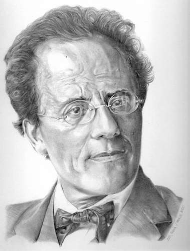 Cartoon: Gustav Mahler (medium) by ALEX gb tagged gustav,mahler,music,composer,conductor