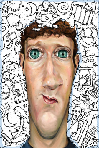 Cartoon: ZUCKERBERG (medium) by ALEX gb tagged mark,zuckerberg,facebook,zuckerbook,alex