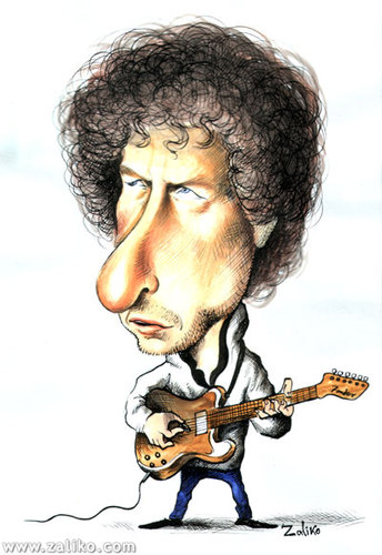 Cartoon: Bob Dylan (medium) by zaliko tagged bob,dylan