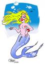 Cartoon: Mermaid (small) by Salas tagged mermaid,sea,zipper,