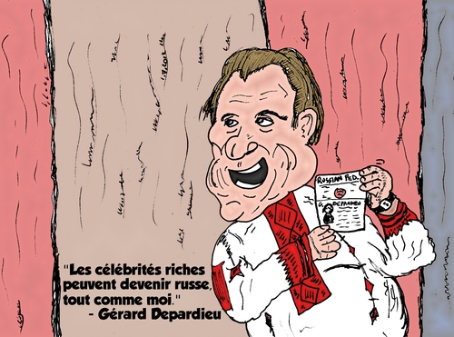 Cartoon: Gerard Depardieu caricature (medium) by BinaryOptions tagged gerard,depardieu,acteur,francais,russe,france,russie,caricature,comique,webcomic,optionsclick,trader,options,binaires,option,commerce,transactions,financieres,economiques,politiques,financier,finance,satire,impots