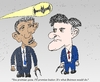Cartoon: Obama Romney and the Batsignal (small) by BinaryOptions tagged binary,option,trader,options,trading,obama,romney,cariacture,batman,batsignal,financial,editorial,business,cartoon,comic,parody,satire