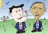Cartoon: ROMNEY et OBAMA en caricature (small) by BinaryOptions tagged mitt,romney,candidat,president,barack,obama,politique,caricature,editorial,comique,affaires,optionsclick,binaire,binaires,options,option,trading,trader,tradez,news,infos,nouvelles,actualites,satire