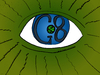 Cartoon: The Green Eye of G8 Dublin (small) by BinaryOptions tagged binary,option,options,trade,trader,trading,optionsclick,news,editorial,cartoon,caricature,comic,financial,geopolitical,politics,political,market,business,economy,surveillance,eye,g8,dublin,ireland,clover