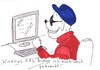 Cartoon: Computerknacker (small) by heike gerber tagged computer,windows,microsoft,kriminalität,datenklau