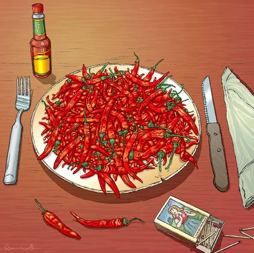 Cartoon: Big Yuyu Cover (medium) by wambolt tagged cover,art,blues,rock,food,cd
