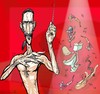 Cartoon: Frank zappa (small) by wambolt tagged caricature,rock,music,genius