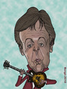 Cartoon: Paul McCartney (small) by Berge tagged caricature english pop star singer musician beatles