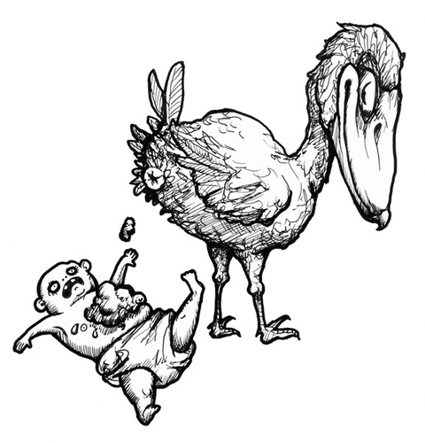 Cartoon: Baby Bird (medium) by vokoban tagged pen,and,ink,doodle,drawing,scribble,pencil