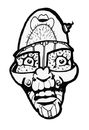 Cartoon: Helmet Head (small) by vokoban tagged pen and ink doodle drawing scribble pencil