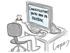 Cartoon: Facebook User (small) by Lopes tagged facebook,head,computer,internet,site,web,neck,face,social,media,message,desk,desktop