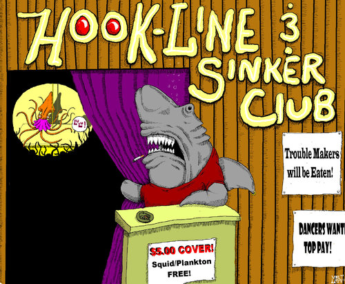 Cartoon: Hook Line and Sinker (medium) by Macawrena tagged sea,level