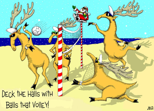 Cartoon: Volley Deer (medium) by Macawrena tagged mike,mason