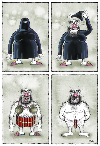 Cartoon: stripteas show (medium) by Ridha Ridha tagged stripteas,show,against,terrorism,cartoon,by,ridha
