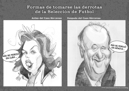 Cartoon: Mas se perdio (medium) by carcoma tagged delbosque,soraya,spain,politico,politics,politica,futbol,football