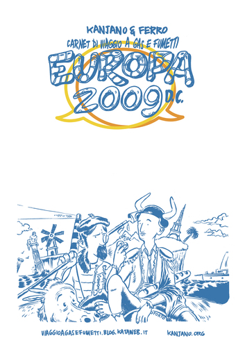 Cartoon: EUROPA 2009 (medium) by kanjano tagged kanjano,ferro,carnet,travel,voyage,comic,graphic,novel,france,spain