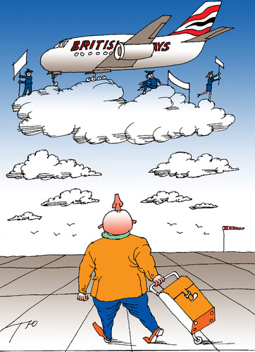 Cartoon: British Airways on strike (medium) by tunin-s tagged on,strike