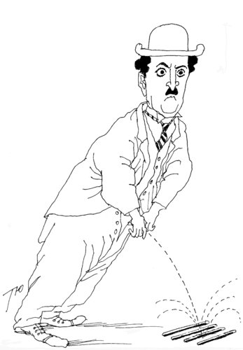 Cartoon: Chaplin (medium) by tunin-s tagged chaplin