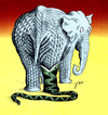Cartoon: Good and evil. (small) by tunin-s tagged elephant and boa