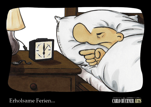 Cartoon: Erholsame Ferien (medium) by Carlo Büchner tagged müde,urlaub,schlaf