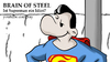 Cartoon: Brain Of Steel (small) by Carlo Büchner tagged superman,man,of,steel,2013,superheld,hero,power,fliegen,unfall,crash,accident,idiot,dumm,carlo,büchner,arts,cartoon,comic,humor,satire,zeichentrick,kino,clark,kent,lois,lane,krypton,kevin,costner,henry,cavill,amy,adams