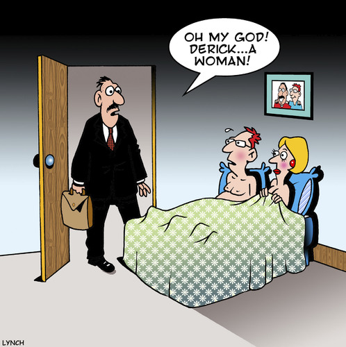 Cartoon: A Woman! (medium) by toons tagged gay,infidelity,marriage,gay,infidelity,marriage
