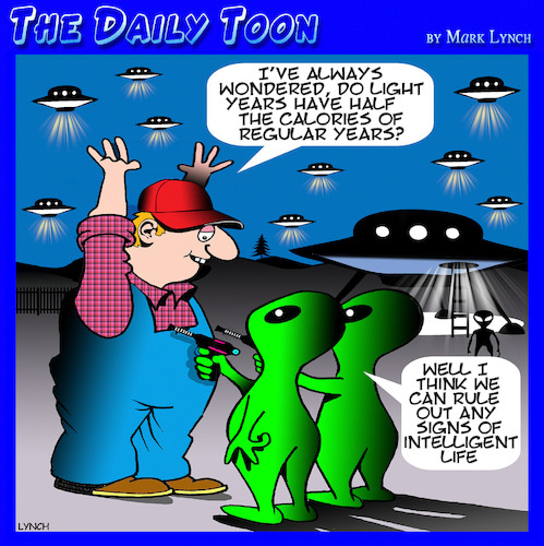 Cartoon: Alien invasion (medium) by toons tagged intelligent,life,aliens,light,years,intelligent,life,aliens,light,years