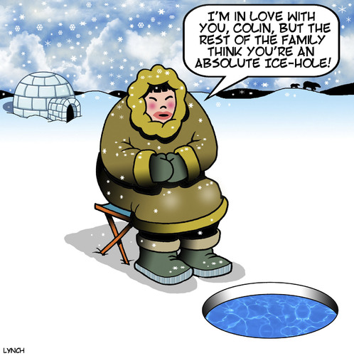 Cartoon: Arsehole (medium) by toons tagged eskimos,arsehole,igloo,ice,hole,disliked,hate,eskimos,arsehole,igloo,ice,hole,disliked,hate