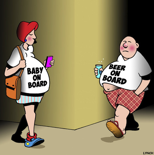 Cartoon: Baby on board (medium) by toons tagged pregnant,shirts,baby,on,board,beer,babies,pregnant,shirts,baby,on,board,beer,babies