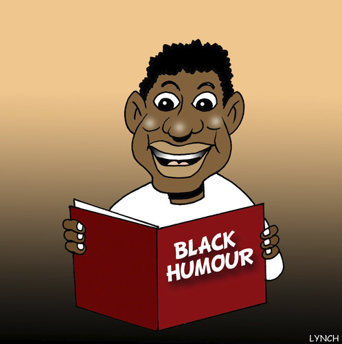 Cartoon: Black humour (medium) by toons tagged black,humour,funny,coloured,people,negro,jokes,laughing
