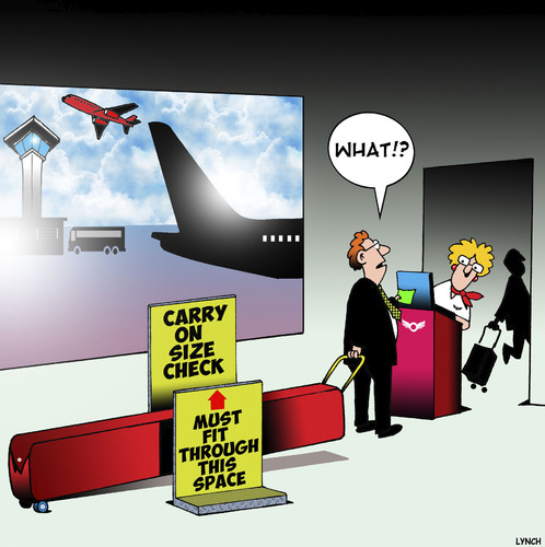 Cartoon: Carry on luggage (medium) by toons tagged baggage,allowance,in,flight,bags,check,airport,suitcases,airline,passengers,excess,travel,baggage,allowance,in,flight,bags,check,airport,suitcases,airline,passengers,excess,travel