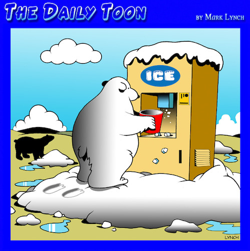 Cartoon: Climate change (medium) by toons tagged global,warming,polar,bears,rising,sea,levels,ice,machine,global,warming,polar,bears,rising,sea,levels,ice,machine