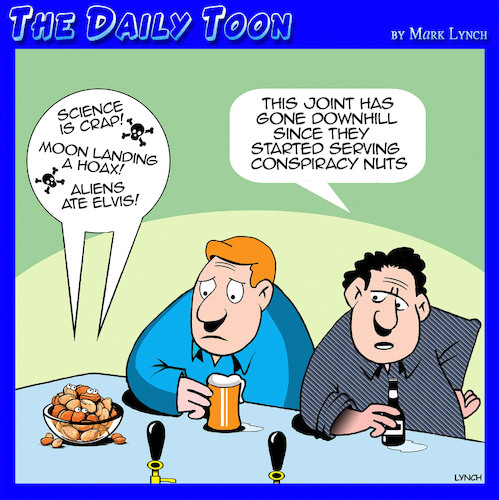 Cartoon: Conspiracy nuts (medium) by toons tagged conspiracy,theory,conspiracies,complimentary,nuts,conspiracy,theory,conspiracies,complimentary,nuts