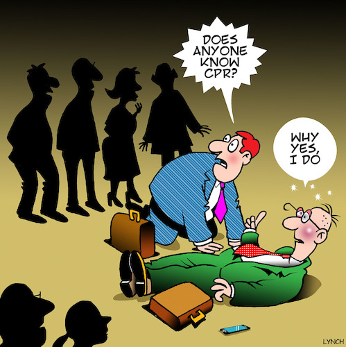 Cartoon: CPR Cartoon (medium) by toons tagged resuscitation,cpr,heart,attack,collapse,health,risk,ambulance,emergency,services,resuscitation,cpr,heart,attack,collapse,health,risk,ambulance,emergency,services