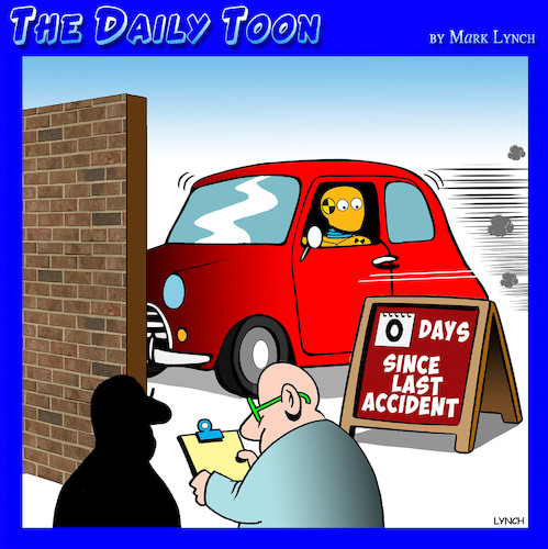 Cartoon: Crash test dummy (medium) by toons tagged workplace,safety,days,since,accident,workplace,safety,days,since,accident