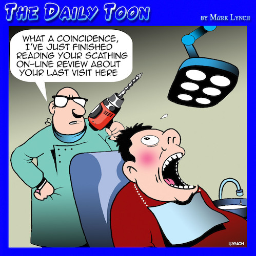 Cartoon: Dentist (medium) by toons tagged bad,revies,dentistry,dentist,bad,revies,dentistry,dentist