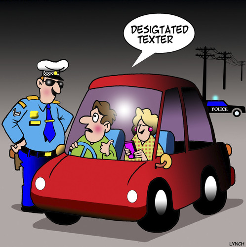 Cartoon: Designated driver (medium) by toons tagged texting,designated,driver,while,driving,highway,patrol,speeding,texting,designated,driver,while,driving,highway,patrol,speeding