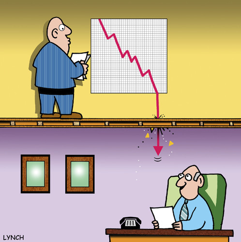 Cartoon: down down (medium) by toons tagged performance,chart,business,recession,stock,market,graphs,kpi,key,indicator,powerpoint,presentation,down