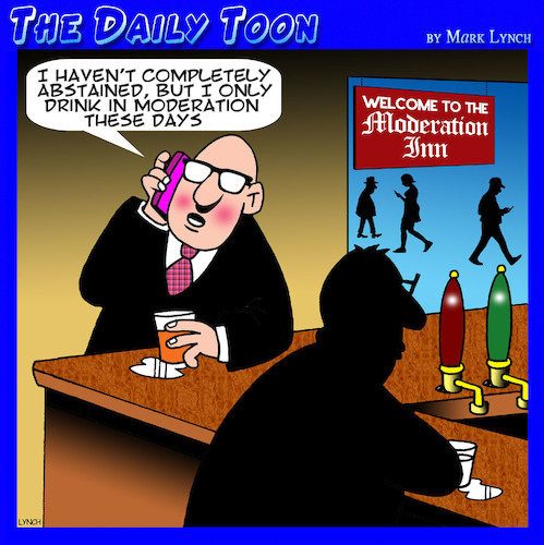 Cartoon: Drink in moderation (medium) by toons tagged tavern,pubs,alcoholism,moderate,drinker,tavern,pubs,alcoholism,moderate,drinker