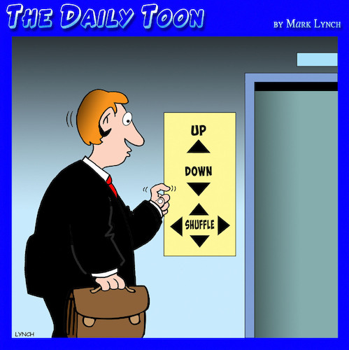 Cartoon: Elevator (medium) by toons tagged shuffle,mode,elevators,shuffle,mode,elevators
