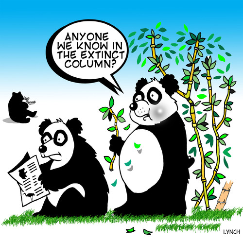 Cartoon: extinct (medium) by toons tagged conservation,panda