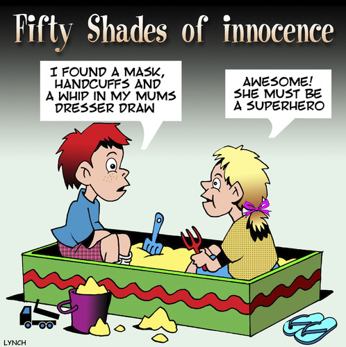 Cartoon: Fifty shades (medium) by toons tagged fifty,shades,of,grey,masochism,toys,handcuffs,superhero,sandpit,kids,children,playing,fifty,shades,of,grey,masochism,sex,toys,handcuffs,superhero,sandpit,kids,children,playing