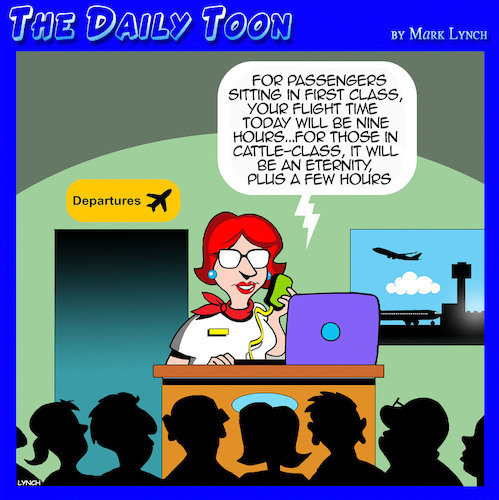 Cartoon: First class passengers (medium) by toons tagged boarding,gates,coach,class,economy,flight,time,boarding,gates,coach,class,economy,flight,time