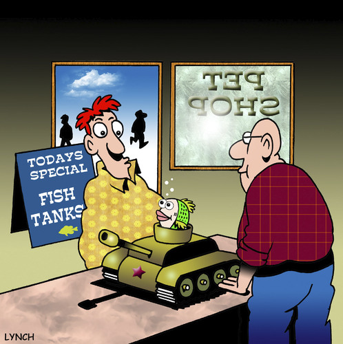 Cartoon: Fish tanks (medium) by toons tagged pet,shop,animals,fish,sales,tanks,fishing
