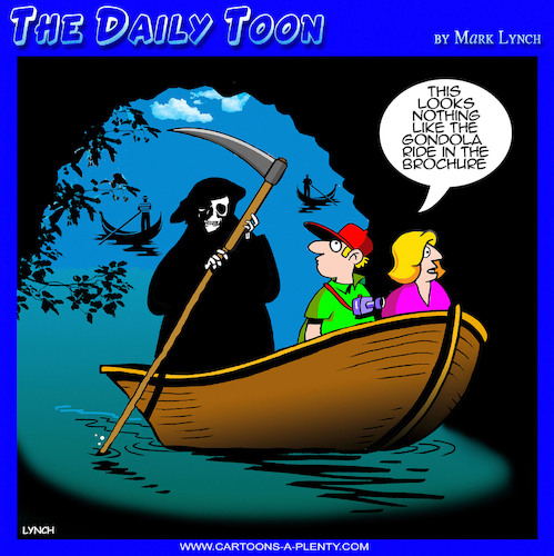 Cartoon: Gondola ride (medium) by toons tagged gondolas,venice,angel,of,death,gondolas,venice,angel,of,death