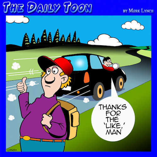 Cartoon: Hitchhiking (medium) by toons tagged like,emoji,hitchhiker,like,emoji,hitchhiker