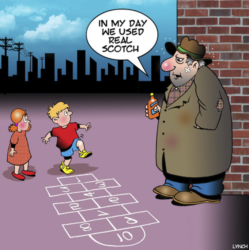 Cartoon: Hopscotch (medium) by toons tagged hopscotch,drunkard,children,playing,scotch,whisky,alcohol,hopscotch,drunkard,children,playing,scotch,whisky,alcohol