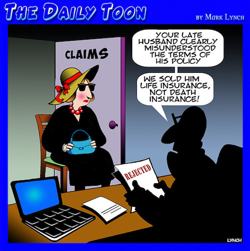 Cartoon: Insurance (medium) by toons tagged life,insurance,widow,claim,death