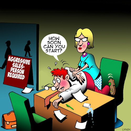 Cartoon: Job interview (medium) by toons tagged sales,staff,job,interview,aggressive,salesman,hiring,sales,staff,job,interview,aggressive,salesman,hiring
