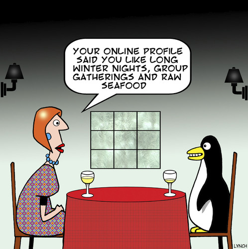 Cartoon: Long winter nights (medium) by toons tagged penguins,online,dating,internet,romance
